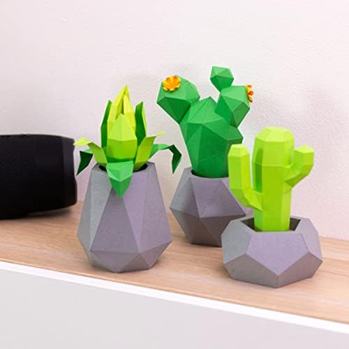 WLL-DP דוגמנות צמחים צמחים פיסול נייר גיאומטרי 3D אוריגמי גביע נייר נייר DIY מודל נייר יצירתי מלאכה