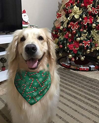 Boombone 2 חבילה בנדנה לחג המולד לכלבים, צעיף חיית מחמד משולש לכלבים