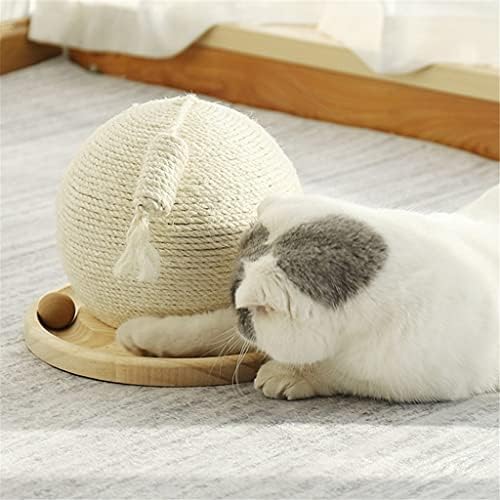 ללבוש עמיד ארוג סיסל חתולי שריטה קקטוס כדור עץ בסיס לחיות מחמד אינטראקטיבי צעצוע גרוד מצחיק גרדן לוח