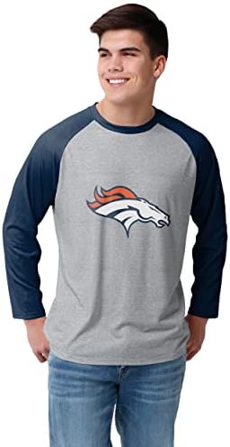 Poco NFL Mens NFL לוגו לוגו Raglan חולצת טריקו