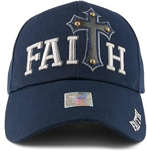 אמונה וצלב רקום נוצרי נושאים מובנה בייסבול כובע