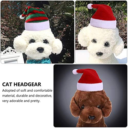 Valiclud Madivity Decor 2 PCS כובע חג המולד של חיית מחמד כלב רך כלב סנטה כובע חתול חג המולד כובע נופש