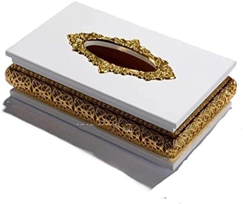 SDGH קופסת רקמות בסגנון אירופאי עץ לבן קופסת רקמות זהב קופסת בית קופסת מפיות מגירת יצירת