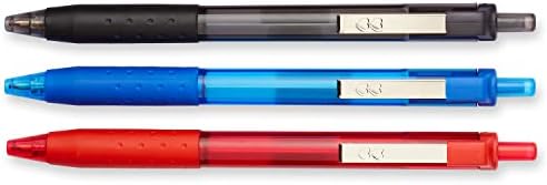 מאט נייר אינקג ' וי 300 עטים כדוריים נשלפים, נקודה בינונית, דיו שחור / אדום / כחול, 8 מארז