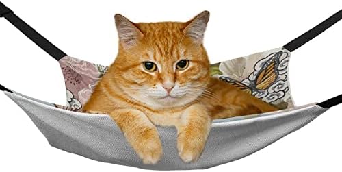 חתול כלוב ערסל נמר פרחים לחיות מחמד נדנדה מיטת מתאים כלוב כיסא רכב מקורה חיצוני 16.9איקס 13