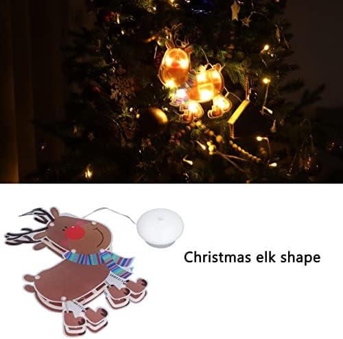 קישוטי אורות חלון חג המולד של Plplaoo, חלון חג המולד תאורה תאורה עם כוס יניקה, מנורת פראייר LED המופעלת