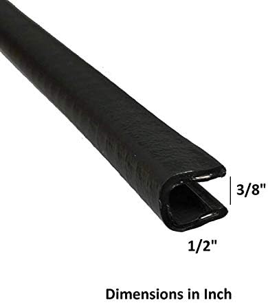 M M חותמות קצה קצה PVC מגן קצה פלסטיק מתאים לקצה 1/4, אורך רגל 1/2 , אצבע אחיזה יחידה