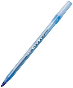 BIC Round Stic Xtra Precision Precoint עט, נקודה עדינה, כחול, 12-ספירות