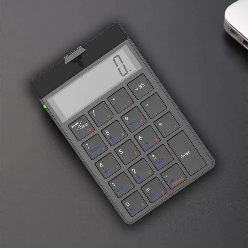 מחשבון MJWDP מחשבון מקשים USB טעינה במקלדת חשבונאית פיננסית מחשבון מקלדת 12 ספרות מחשבון כפול שימוש