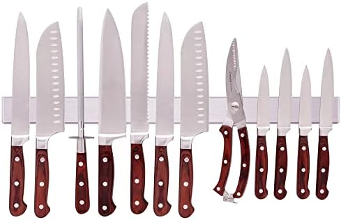מגנטי סכין מחזיק עבור קיר-24 אינץ חזק נירוסטה מטבח סכין פס מגנטי-שימוש כמו מגנטי סכין מחזיק, סכין ארגונית,