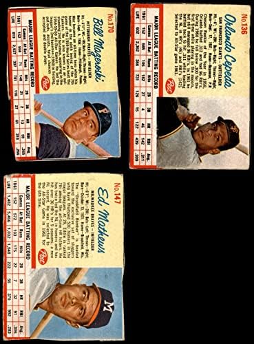 1962 פוסט בייסבול 25 סט מתנע כרטיסים סט/הרבה GD+