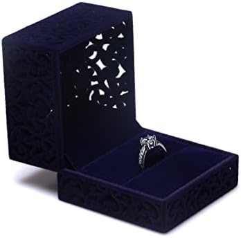 למעלה האנטר קטיפה תכשיטי תיבת עבור טבעת אירוסין מתנת חתונה לטובת מזרחי קסם תרבותי אמנות, ספיר