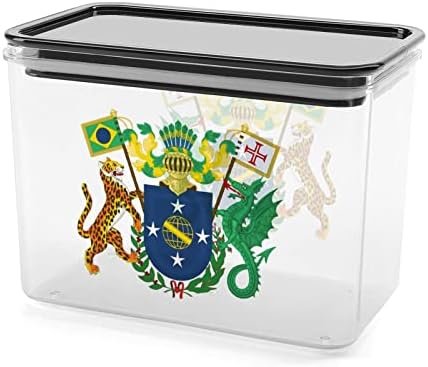 מעיל של זרועות ברזיל מזון אחסון מיכל פלסטיק ברור אחסון קופסות עם חותם מכסה