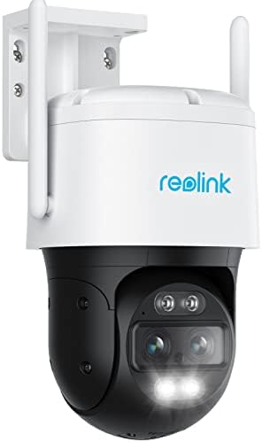 REOLINK 4K WIFI WIFI מצלמה חיצונית, מצלמת אבטחה בעדשה כפולה של 8MP, מצלמת PTZ 360 עם מעקב אוטומטי, 2.4/5GHz