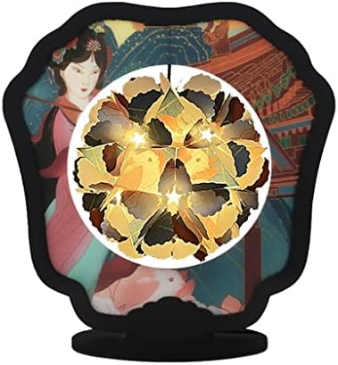 KLHHHG נייר DIY מנורת פנס סינית עם אור פרח זוהר אור אור אמצע סתיו ראש השנה פסטיבל יצירתי קישוט חדר מתנה