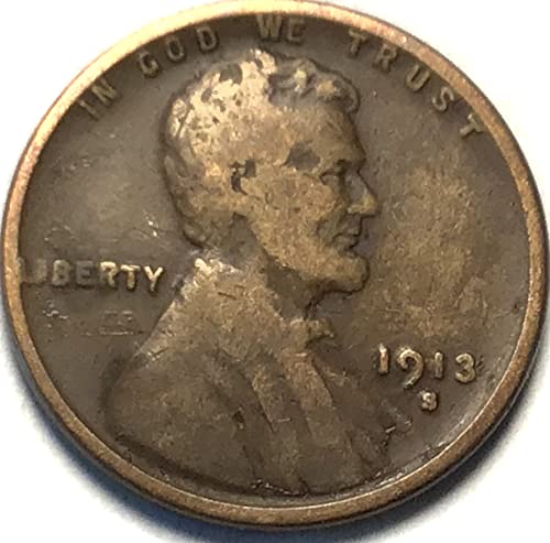 1913 S Lincoln Cent Cent מוכר פרוטה טוב מאוד