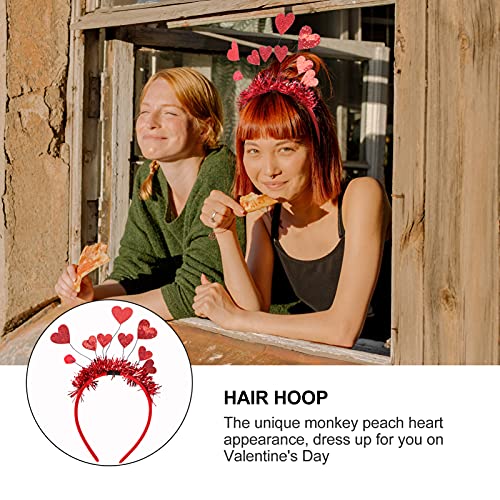 לב בצורת סרט גליטר לב סרט, אדום לב סרט לב שיער חישוקי אדום לב שיער אביזרי עבור מסיבת פסטיבל משתה האהבה