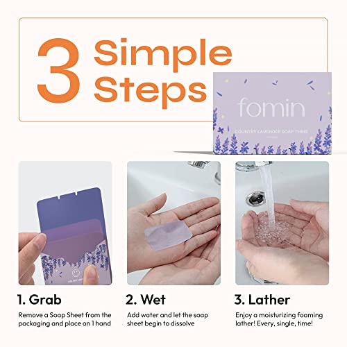 פומין-אנטיבקטריאלי נייר סבון גיליונות עבור יד כביסה 300 + 200 גיליונות צרור