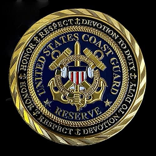 משמר החופים של ארצות הברית מטבע מטבעות ליבה ערכי מטבע מטבע מטבע מטבע זהב מצופה זהב מטבע זיכרון