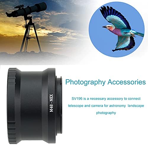 SVBONY SV196 מתאם מצלמה רחב M48 ל- NEX E-Mount מתאם טבעת תואם למצלמת גוף של Sony Nex Alpha
