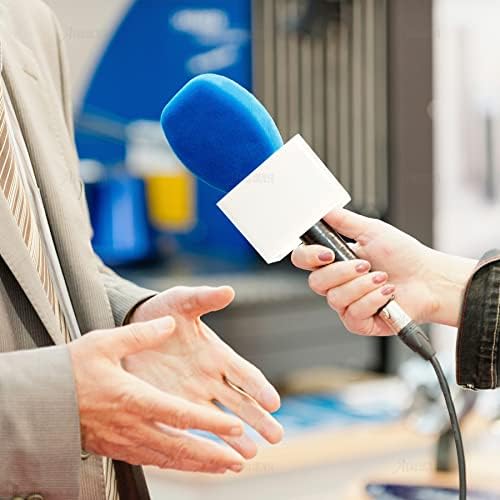 כיכר לבן מיקרופון דגל קוביית בצורת מיקרופון לוגו מותאם אישית דגל עבור חדשות ראיון