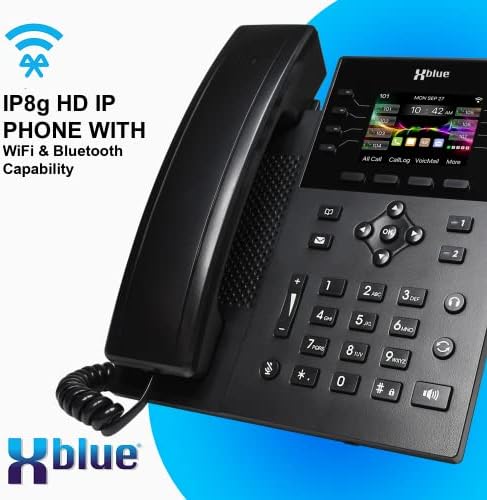 XBLUE QB2 צרור מערכת עם 6 טלפונים IP IP של IP8G כולל דיילת אוטומטית, דואר קולי, תוספי טלפון סלולריים