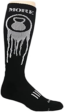 גרבי מוקסי שחור עם לבן יותר קטלבלס כושר דדליפט גרביים בגובה הברך