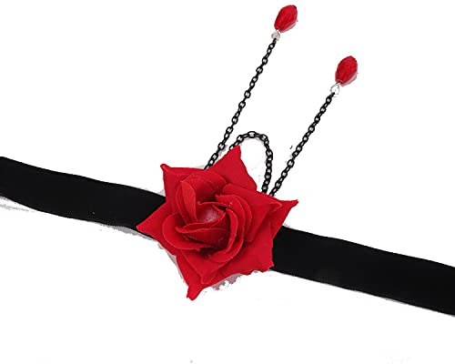 חיובים גותי שחור פרח קולר שרשרת לנשים ערפד לוליטה שחור פרח קולר שרשרת עבור ליל כל הקדושים קישוטי המפלגה