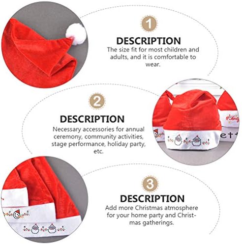 עבאודם 2 יחידות חג המולד כובעי קטיפה חג המולד להתלבש כובעי פסטיבל קישוטי אספקת משמש כדי לחגוג את חג