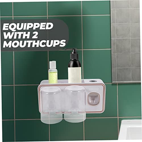 Homoyoyo 2 יחידות למתקן כוסות רכובות בפה מברשת שיניים אחסון קאדי ונקודות ללא חדרי אמבטיה מחזיקי ערכת