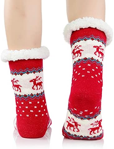 מגמות אמריקאיות גרבי נעלי חג המולד נשים גרביים מטושטשות