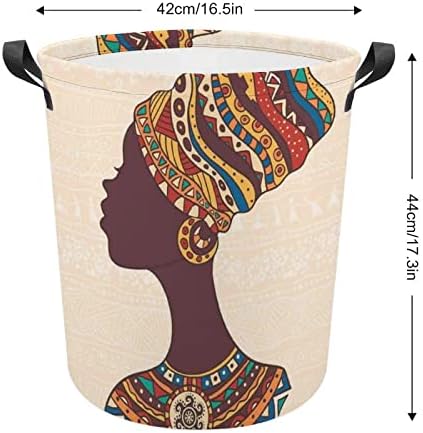 כביסה סל אפריקאי אישה כביסת עם ידיות מתקפל סל בגדים מלוכלכים אחסון תיק לחדר שינה, אמבטיה,צעצוע בגדי