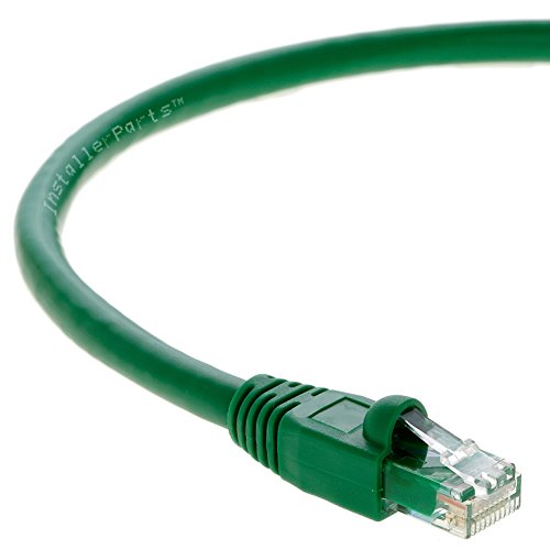 Installerparts כבל Ethernet Cat6a כבל UTP באתחול 1 רגל - סדרה מקצועית - ירוק - 10Gigabit/SEC רשת/כבל