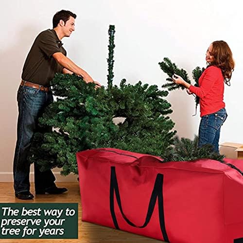 עץ חג המולד שקיות אחסון, עבור להגן על החג שלך זר חרקים ולחות עם ידיות מלוטש רוכסן עמיד ידיות & מגבר;