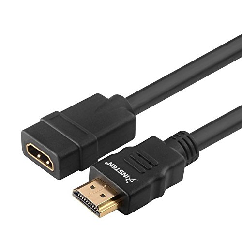 HDMI זכר לנקבה M/F כבל הרחבה 6ft הרחב+מארז עור כחול עבור Xbox One