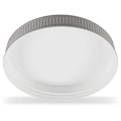 מוצרי שירות מזון קרלייל סטור אנד פור מכסי מיכל פלסטיק, 3.5 אינץ', לבן,