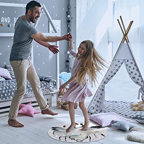 שלוש מנוף ג'אפן, שפשפת לא להחליק 23.6 שטיחי שטיחים שטיחים שטיחים לילדים לחדר שינה חדר משחק חדר משחקים