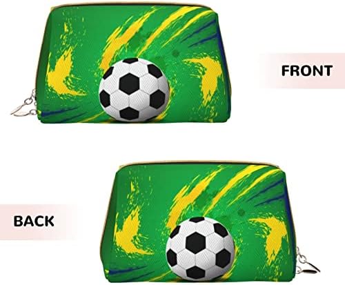 Oggot Sport Ball כדורגל מודפס תיק איפור גדול של נסיעות לארנק, תיק מטענה נייד לנשים לבנות מארגן אחסון