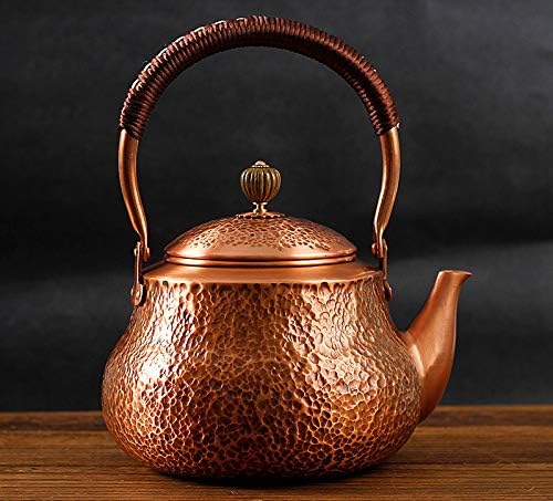 קומקום תה נחושת סוללה לקומקום לכיריים, סיר תה מוצק בעבודת יד קומקום קומקום קומקום עבה סיר תה נחושת קומקום