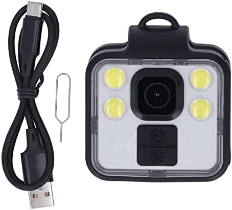מקליט וידאו של מצלמת גוף עם אור LED לביש IP65 הקלטת לולאה אטומה למים לרכיבה על אופניים מצלמת וידיאו