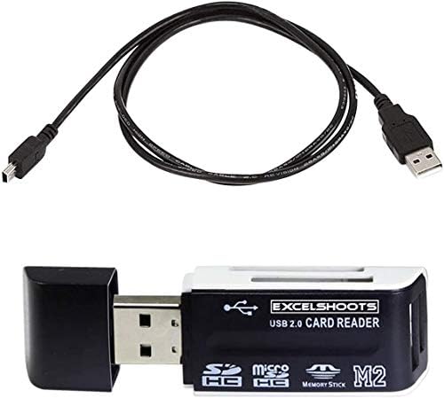 כבל USB של ExcelShoots עובד עבור מצלמת Nikon D3100, וחוט מחשב USB עבור Nikon D3100 + Certer Carder Carder