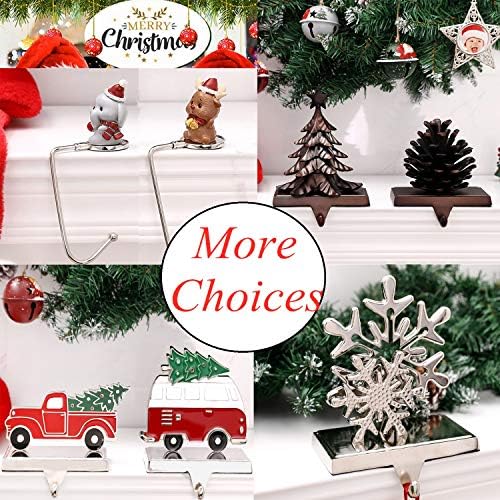 מחזיק גרב לחג המולד משוקלל לרכב עם עץ חג המולד גרב ליבני ווים חג המולד מחזיק גרב מתכת כבד למתנות לחג