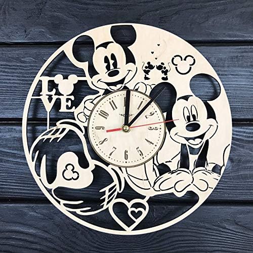 7Artsstudio & Mickey Mouse & Wood Clock