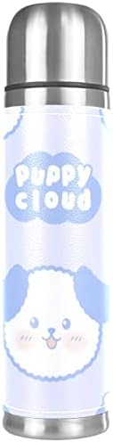 ענן ספל מבודד עור מפלדת אל חלד ובקבוק מים תרמוס גורים למשקאות חמים וקרים לילדים מבוגרים 16 גרם