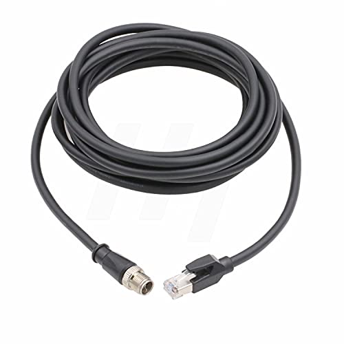 Hangton Gigabit Ethernet M12 8 PIN-Code ל- RJ45 CAT 6A כבל לחיישן מצלמה תעשייתי של Cognex Basler רשת