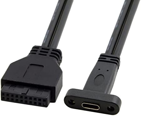 Yc ° Cy כבל USB 3.1 סוג C USB-C נקבה ל- USB 3.0 לוח האם 19PIN 20 כותרת כותרת יחידה יחידה