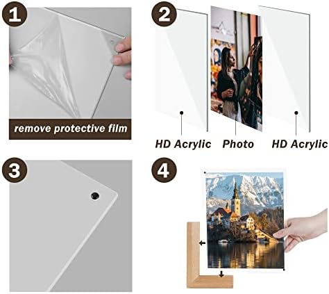 מסגרת תמונה אקרילית עם 2-חבילה מסגרות תמונה 8x10 מסגרת תמונה סט מסגרת תמונה אקרילית מסגרות עץ גדולות