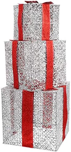 קופסאות מתנה מוארות של קאבילוק קופסאות חג המולד קופסאות חג מולד קישוטי קופסאות מתנה בברזל מחושל לחתונות