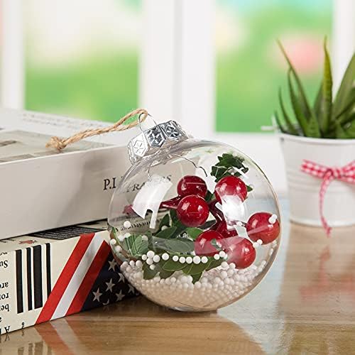 חג המולד כדורי קישוט-10-חבילה חג המולד שקוף מילוי קישוטי מחוסמת, צמח אגוזי לוז קישוטי עץ כדור, לחג מסיבת