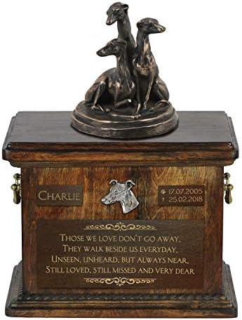 ויפטס, כד עבור כלב אפר זיכרון עם פסל, חיות מחמד של שם וציטוט-ארטדוג אישית